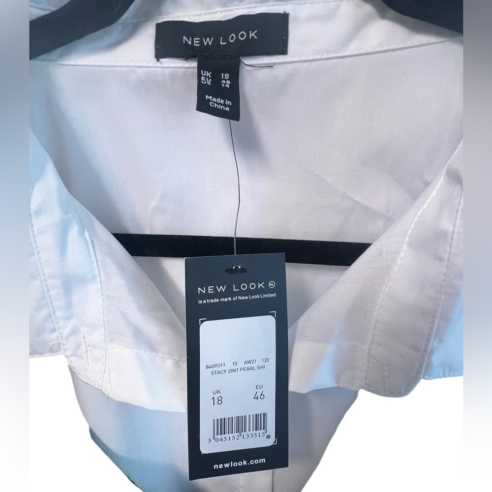 New Look Black Ribbed Button Strap Top - Picture 5 of 10
